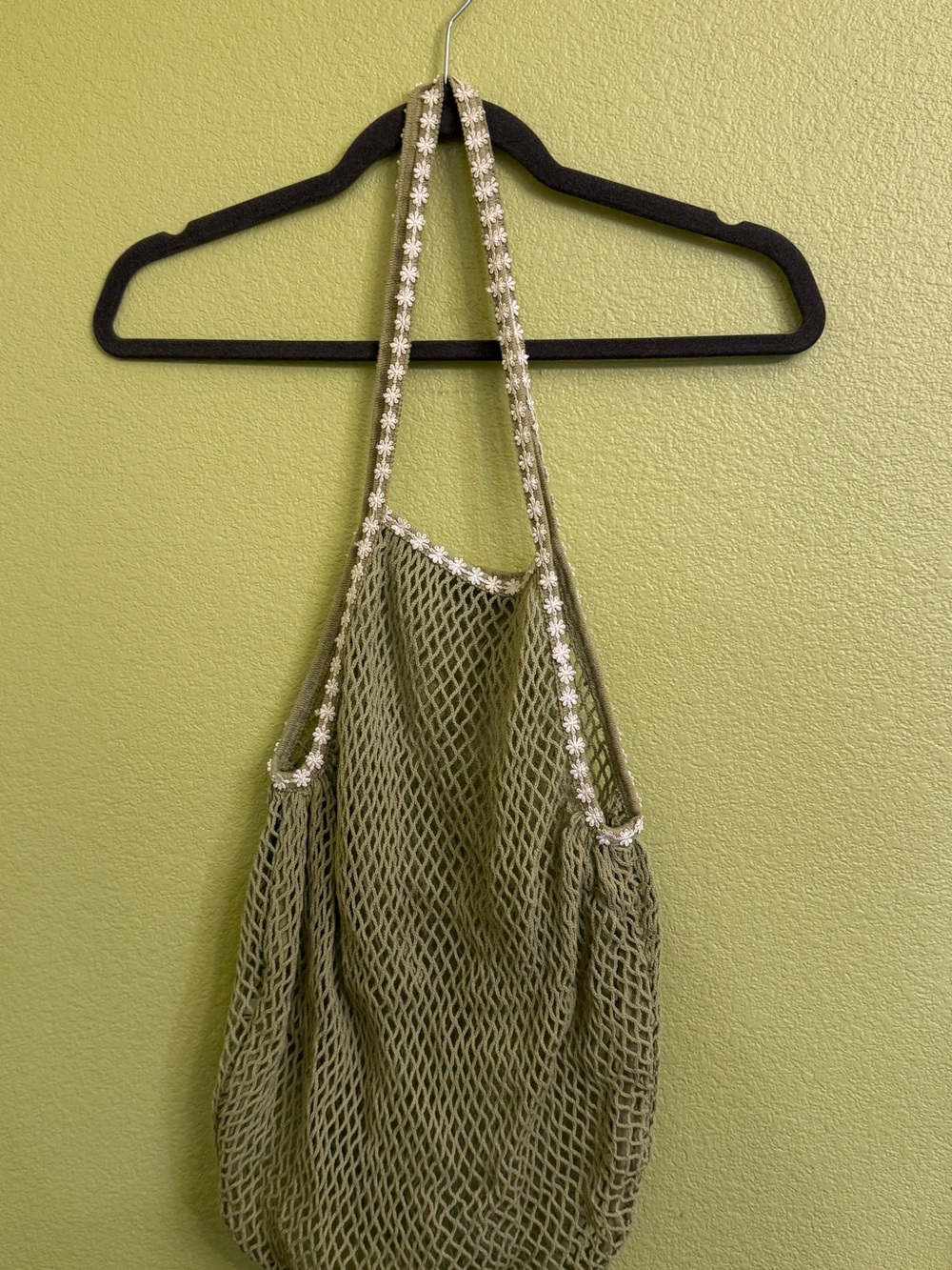 Urban Outfitters | Olive Green Mesh Market Tote Bag